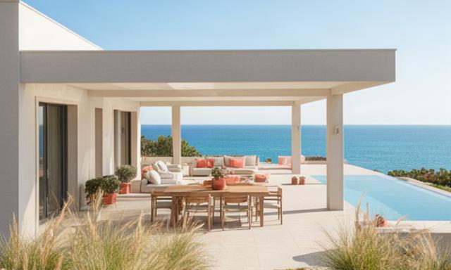 Villa moderna sul litorale pugliese con terrazza, cinque camere e accesso al mare
